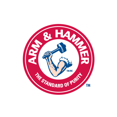 More information about Arm & Hammer. Arm & Hammer logo.