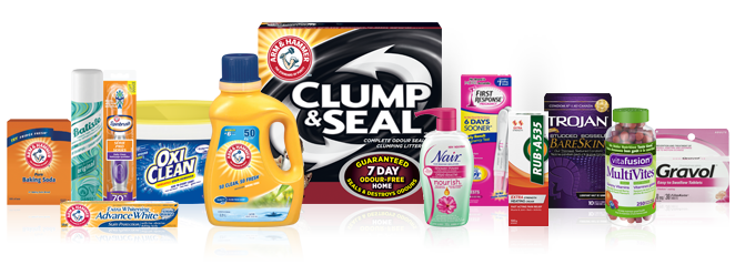 The Church & Dwight family of brands; including Gravol, Arm and Hammer, Trojan, Oxi-clean, Rub A535 and more.